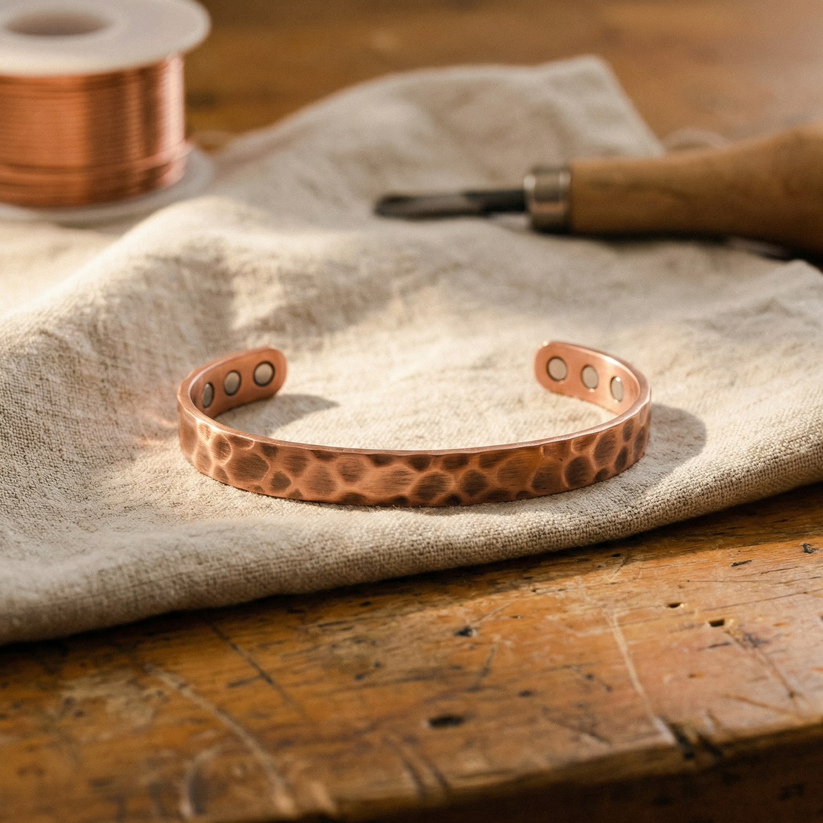Furche – Kupferarmband