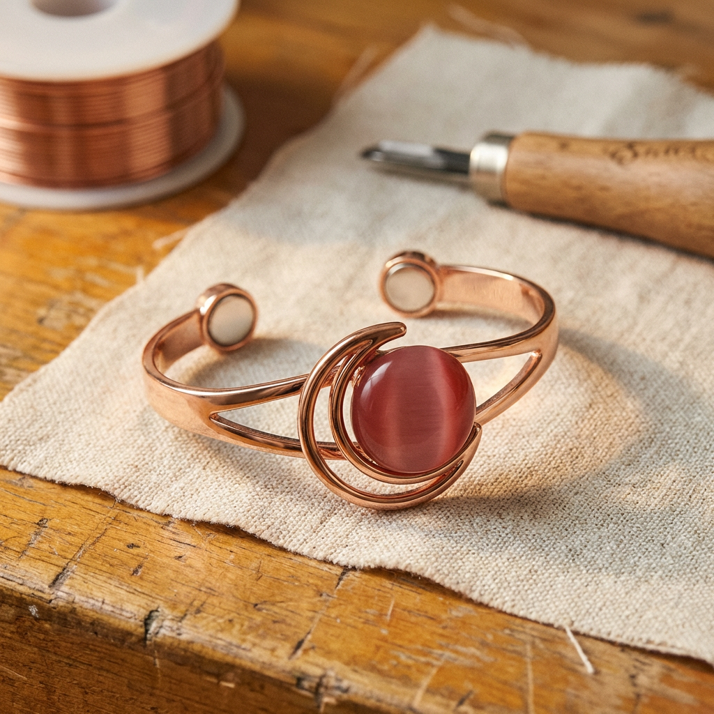 Sphäre Rosé – Kupferarmband