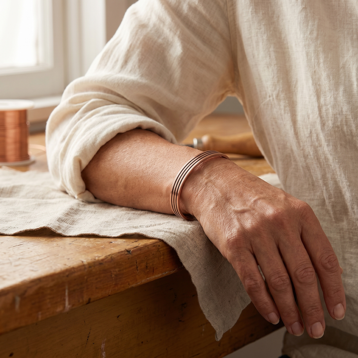 Salbei – Kupferarmband