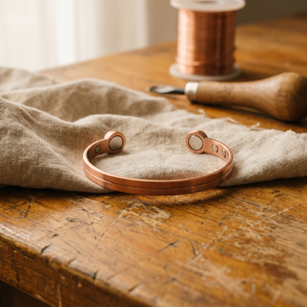Docht – Kupferarmband