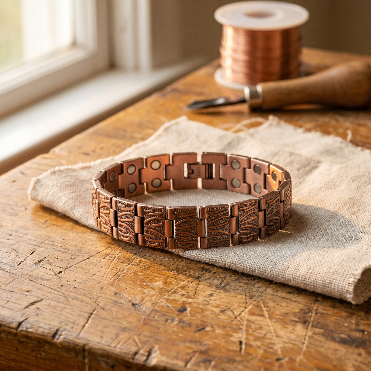 Granit – Kupferarmband