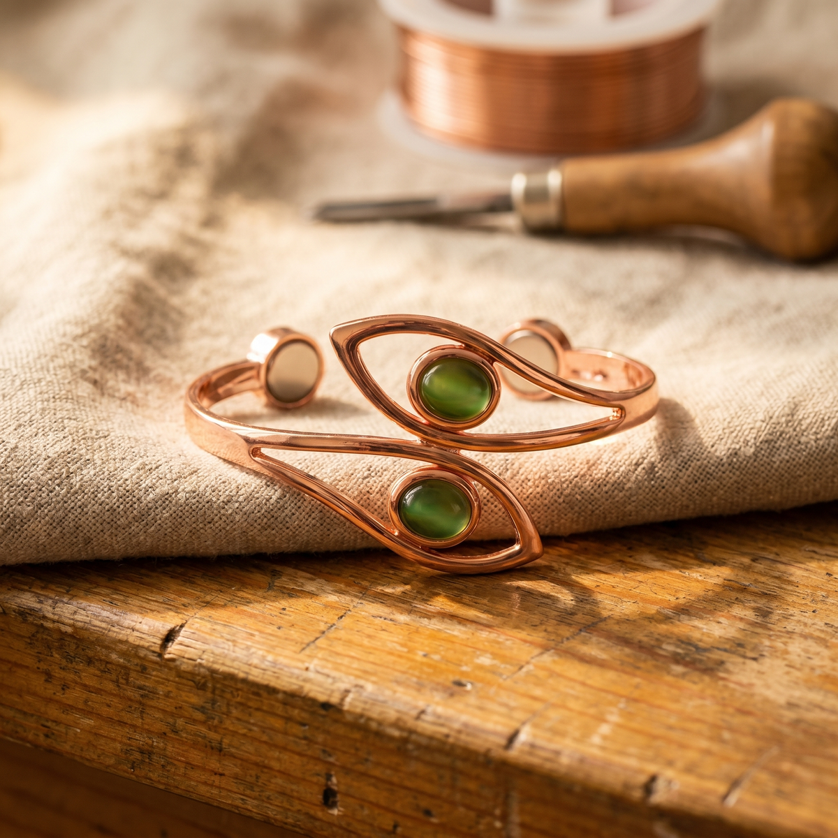 Opal – Kupferarmband