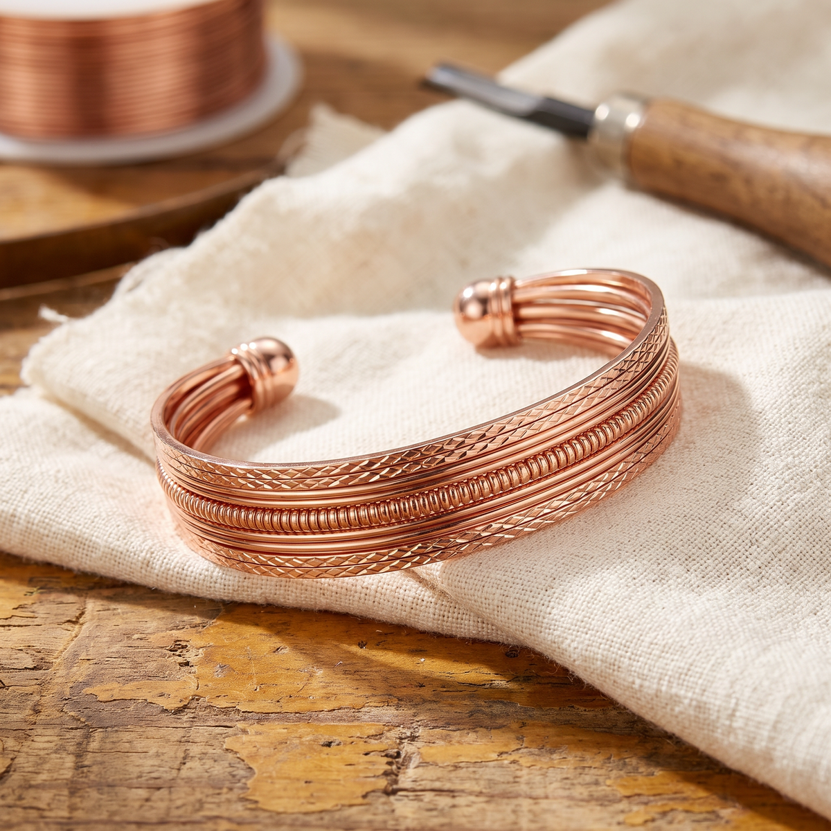 Farnkraut – Kupferarmband