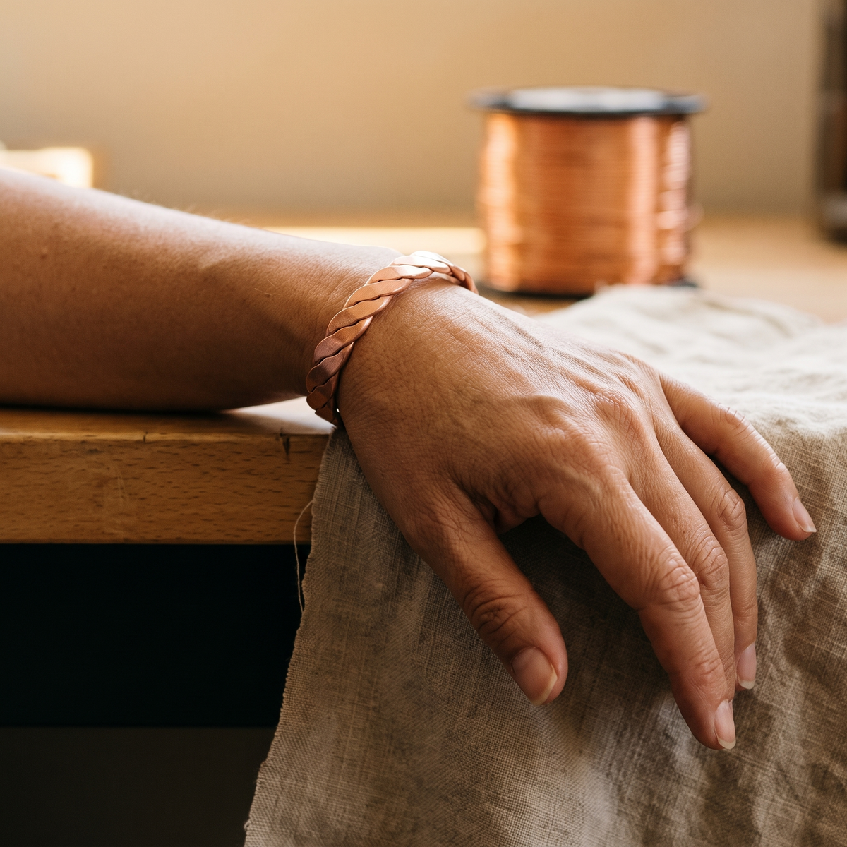 Schilf – Kupferarmband