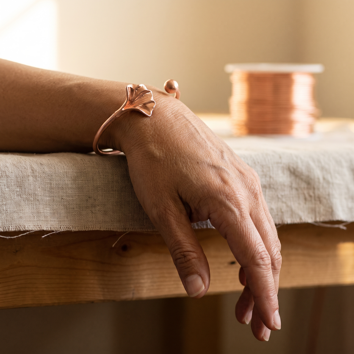 Muschel – Kupferarmband