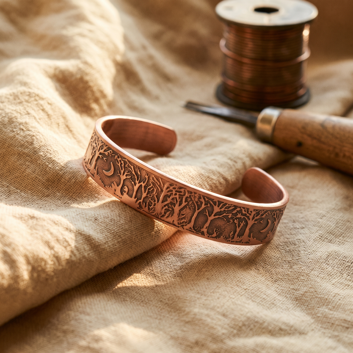 Lichtung – Kupferarmband